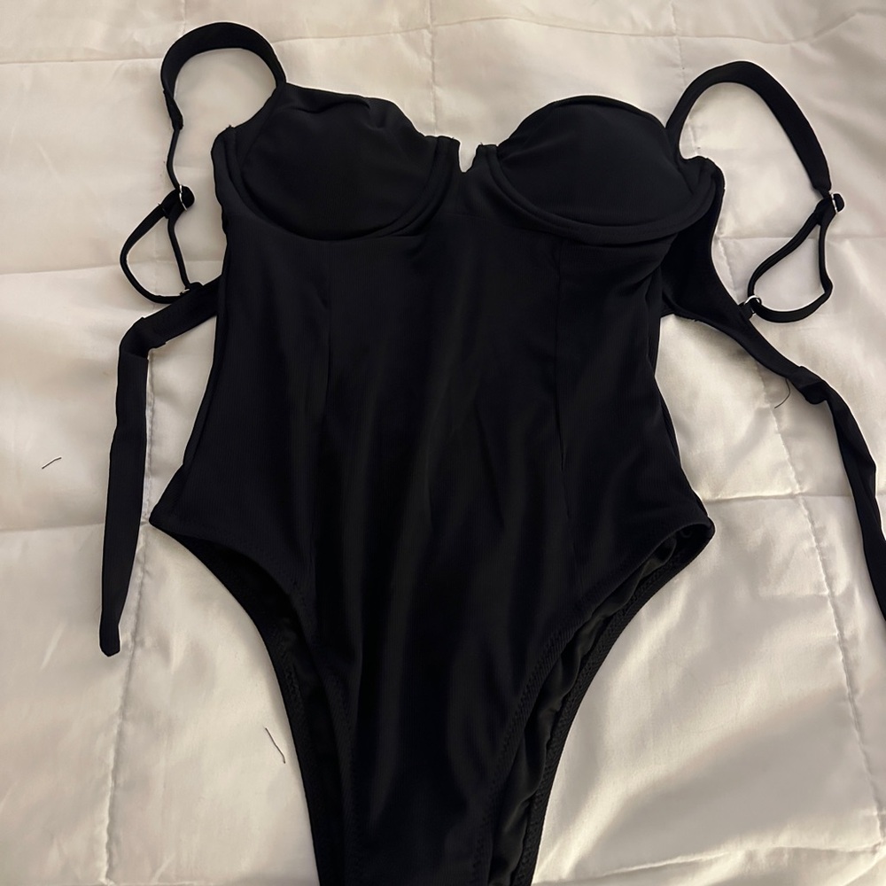 SHEIN Black One Piece Swimsuit